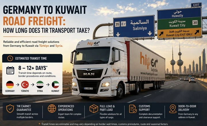 Germany to Kuwait Road Freight: TIR Transit Time Guide
